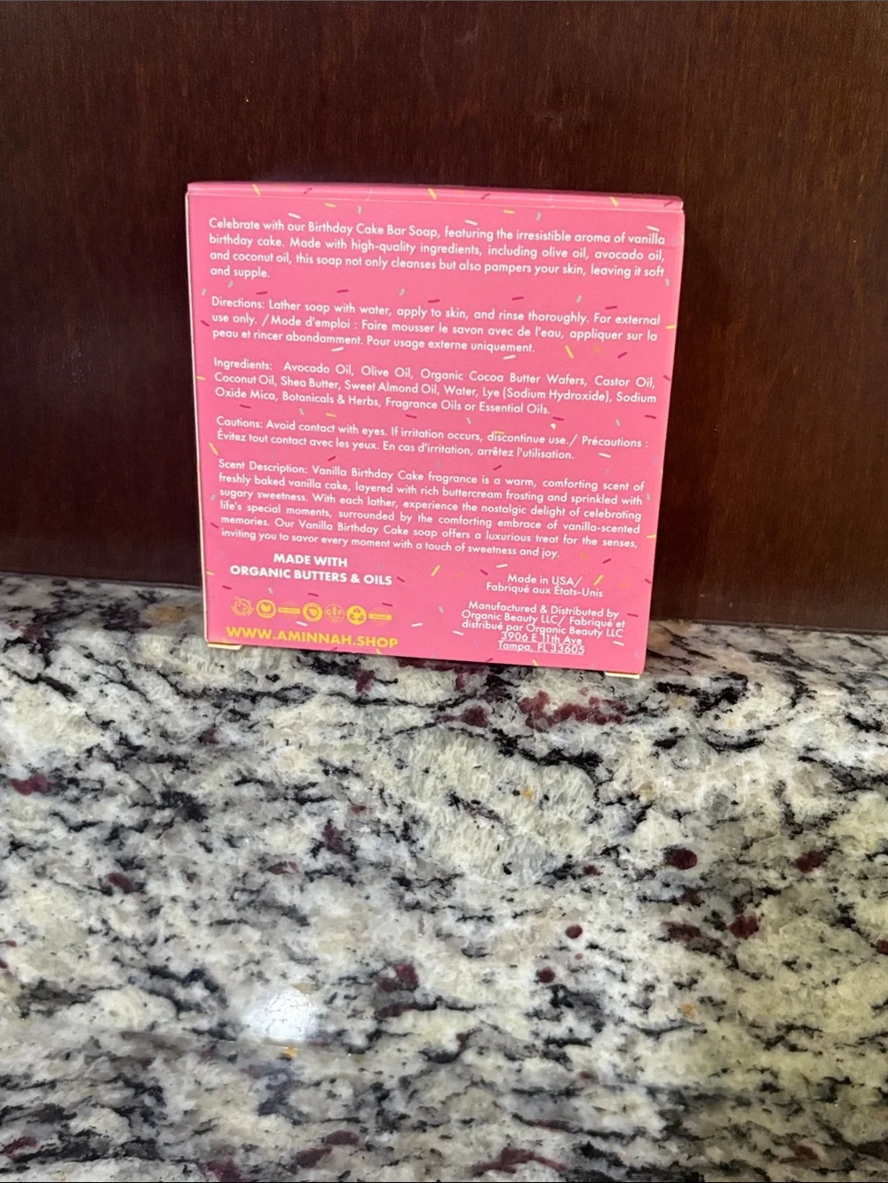 Aminnah Birthday Cake Soap Bar